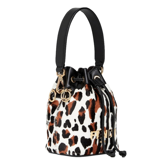 Animal Print Mini Crossbody Bucket Bag - Luxurious Fendi Mon Tresor - Shop Bags