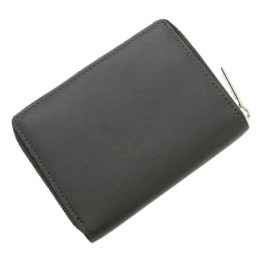 Balenciaga Leather Zip Around Coin Case Wallet - Elegant Gray Design - Shop Bags LLC
