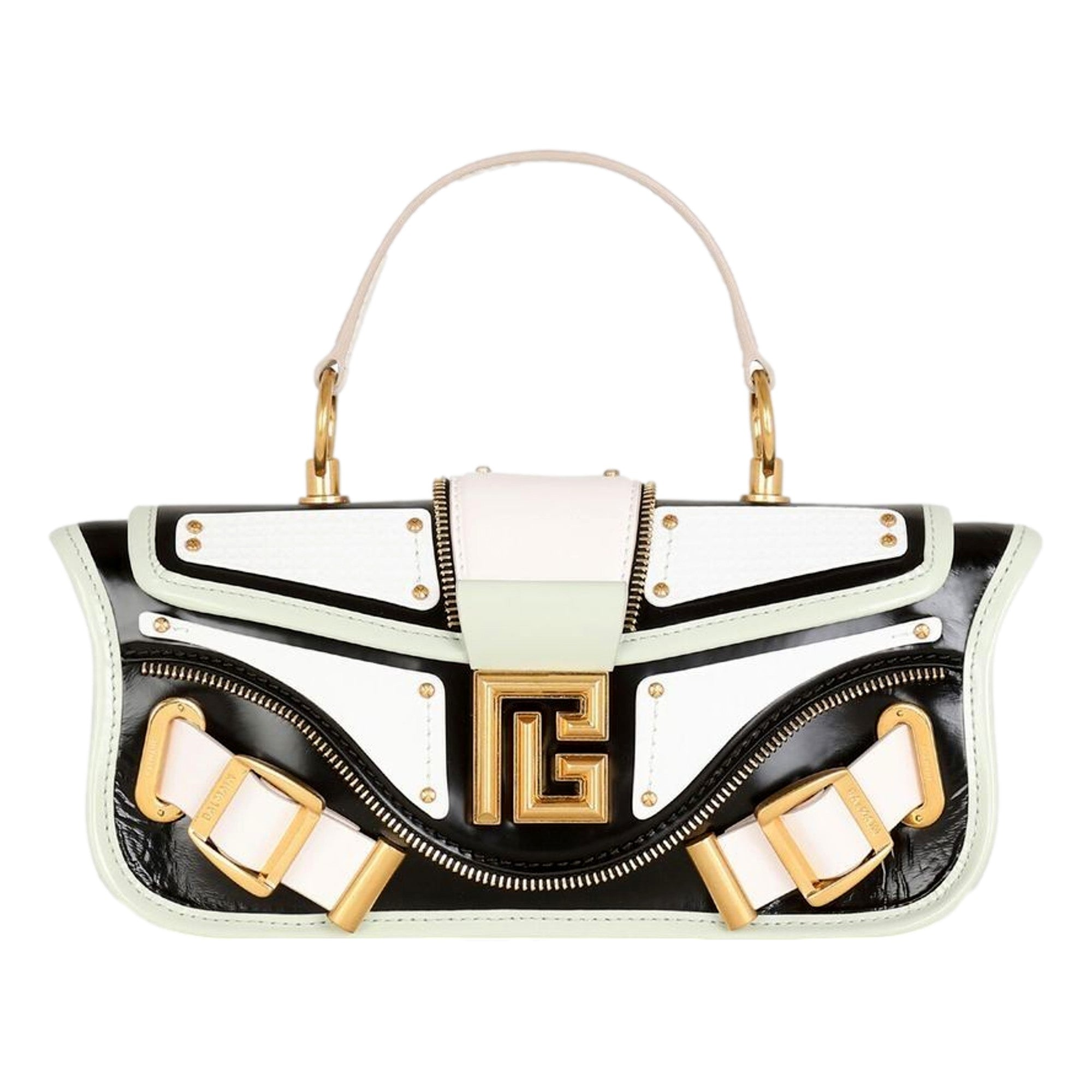Balmain Blaze Mint Green Leather Baguette - Chic Luxury Handbag -   Shop Bags