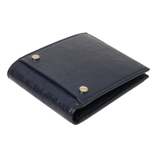 Bifold Wallet - Men's Luxurious Balenciaga Leather Wallet in Blue - Shop Bags LLC