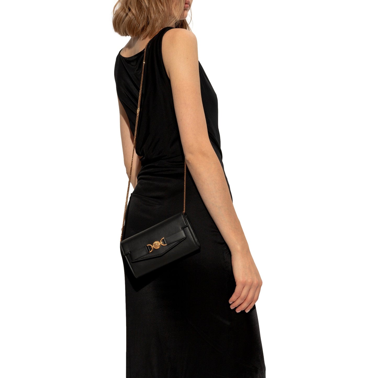 Black Wallet on Chain Crossbody Bag Handbags - Versace Medusa 95 - Shop Bags LLC