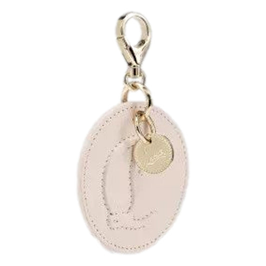 Christian Louboutin Leather Bag Charm Keychain in Leche Cream - Shop Bags LLC