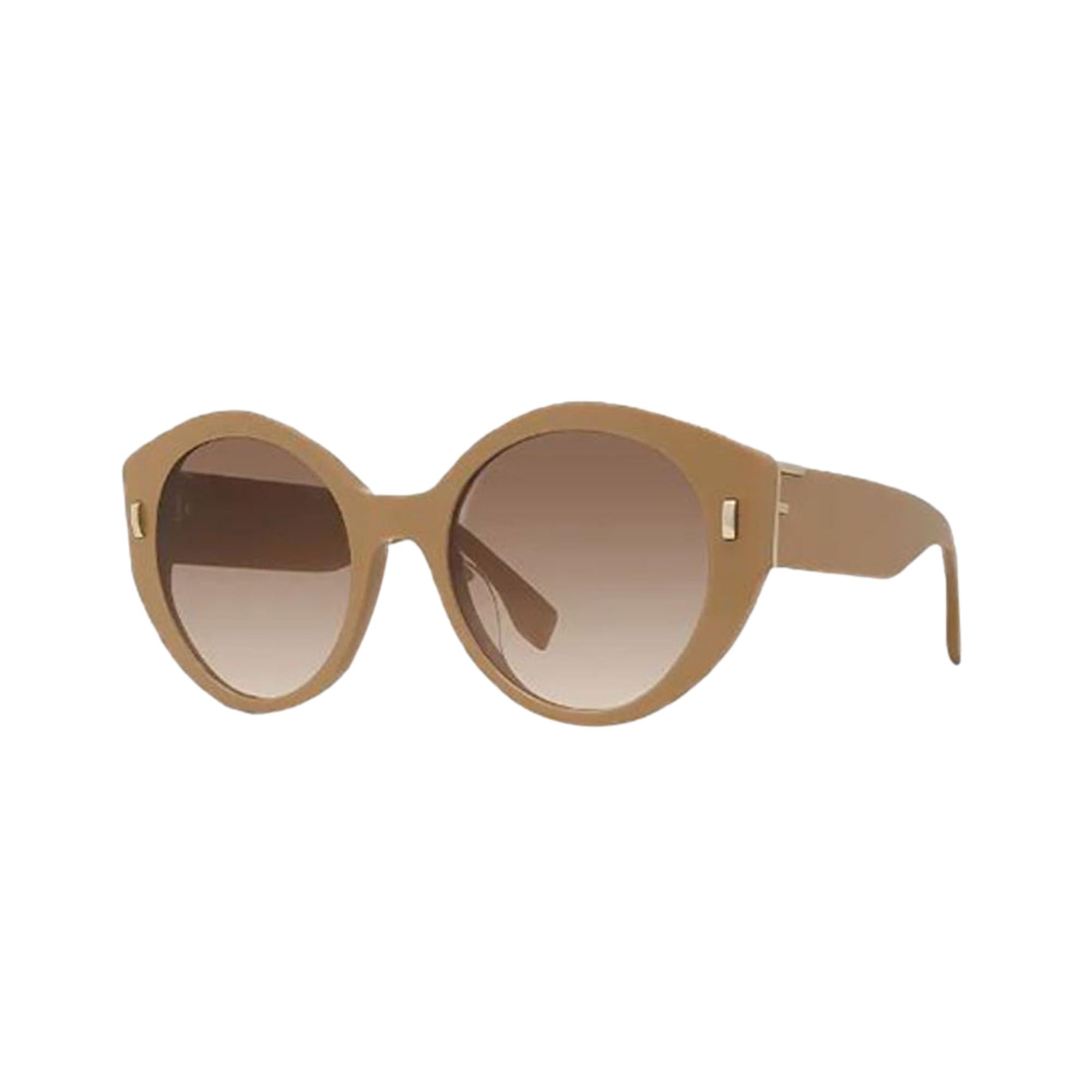 Elegant Round Frame Tinted Sunglasses by Fendi - Shop Now -   Shop Bags