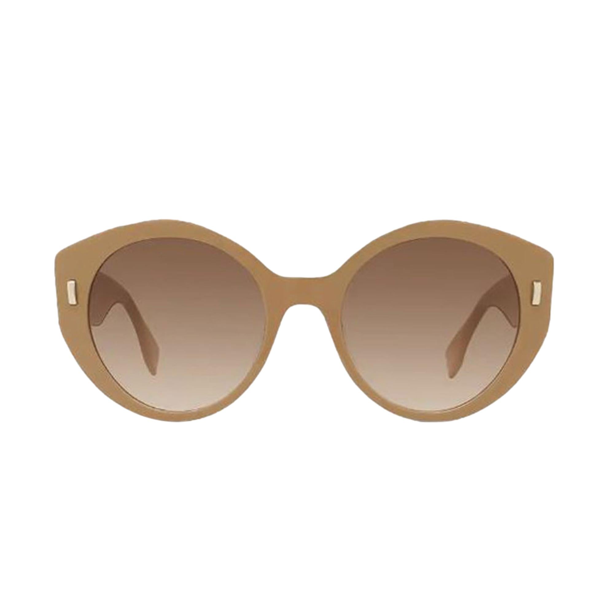 Elegant Round Frame Tinted Sunglasses by Fendi - Shop Now -   Shop Bags