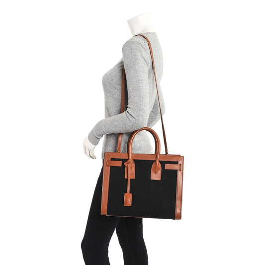 Elegant Saint Laurent Leather Satchel - Versatile Style & Durable - Shop Bags LLC