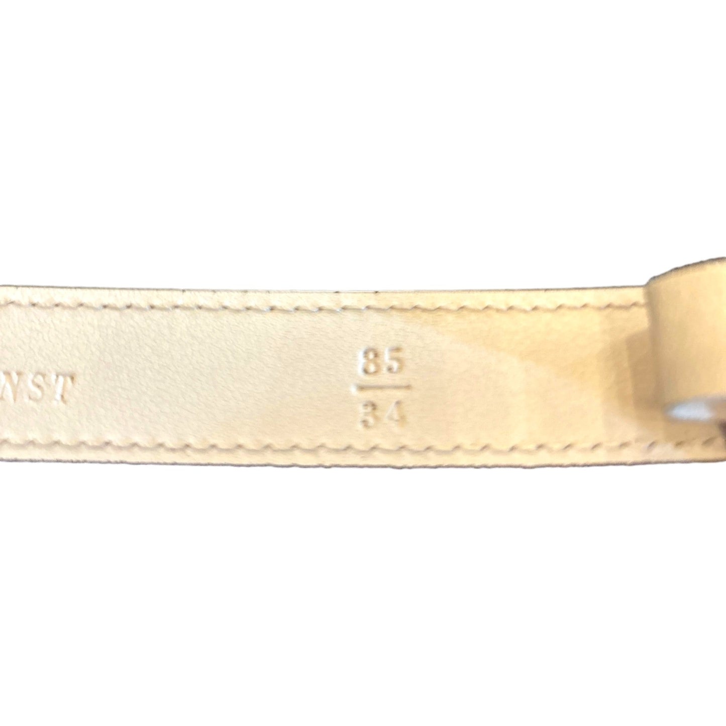 Elevate Style with Fendi FF Studded Skinny Ivory Belt - Fendi Belt - Shop Bags LLC