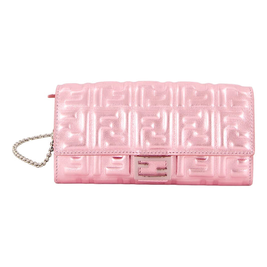 Fendi Baguette Metallic Pink Wallet – Luxe Crossbody for Day & Night - Shop Bags LLC