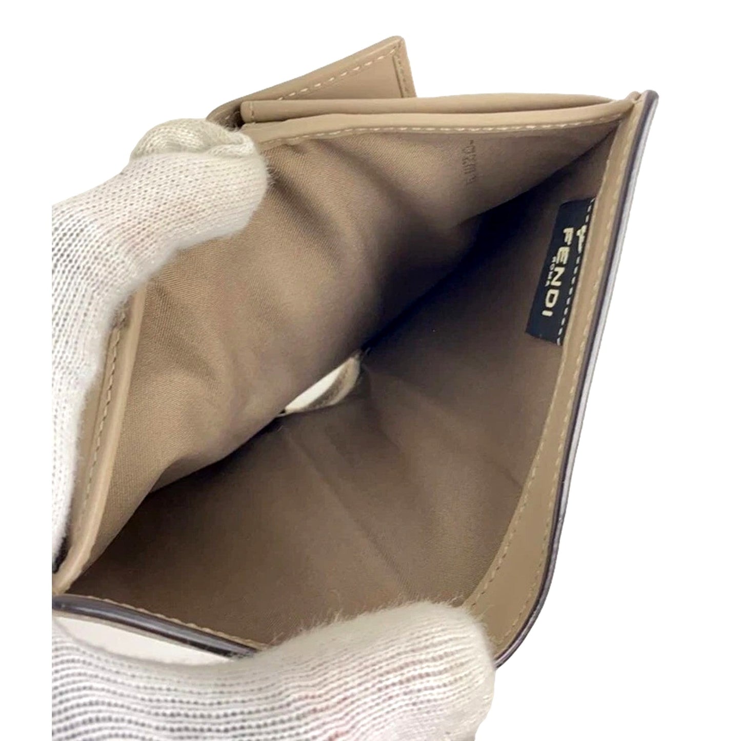 Fendi F: Tortora Gray Leather Bifold Wallet - Italian Craftsmanship - Shop Bags LLC