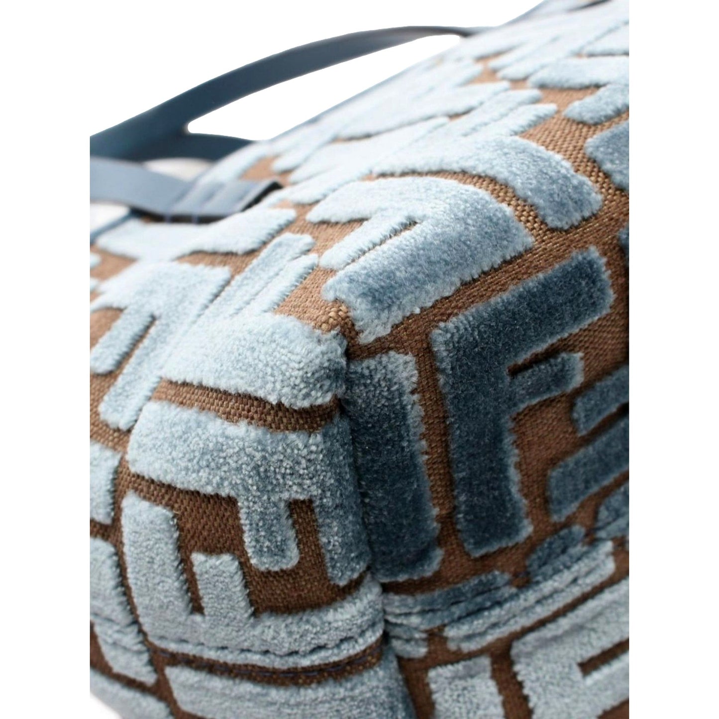 Fendi Mini Roll FF Shopping Tote Blue Brown - Chic Italian Handbag - Shop Bags LLC
