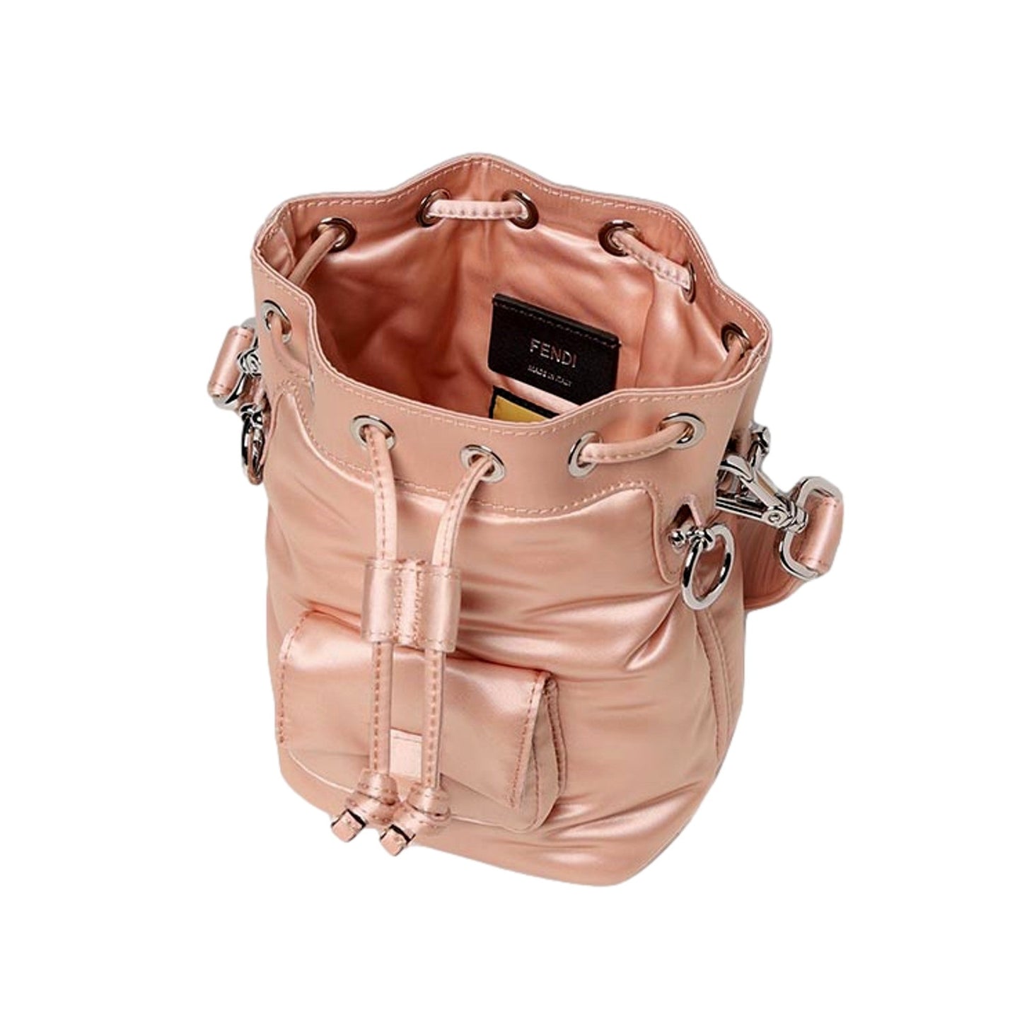 Fendi Mon Tresor Mini Bucket Bag: Chic Baby Pink Crossbody Elegance - Shop Bags