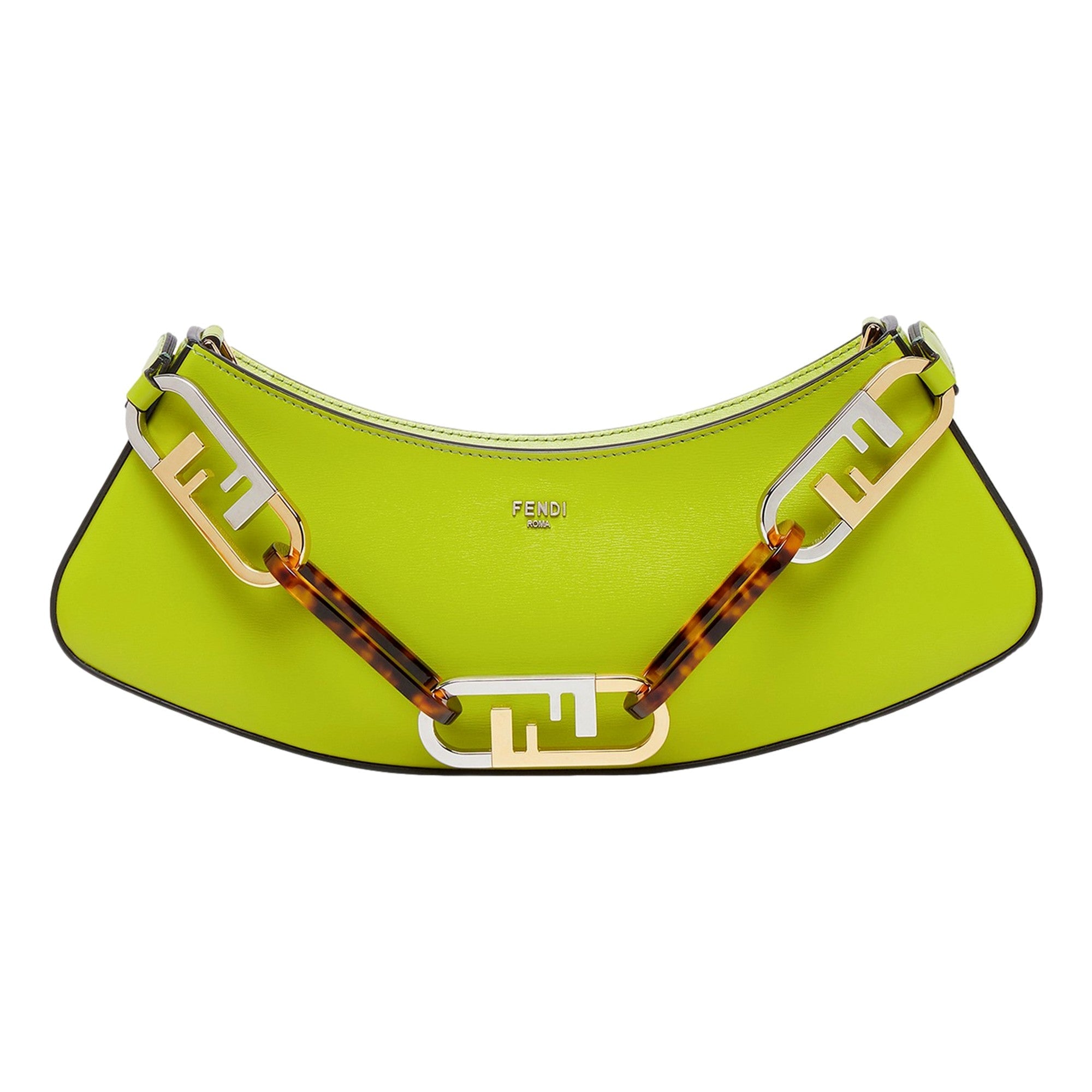 Fendi O'Lock Swing Small Hobo Shoulder Bag - Wasabi Green Elegance - Shop Bags