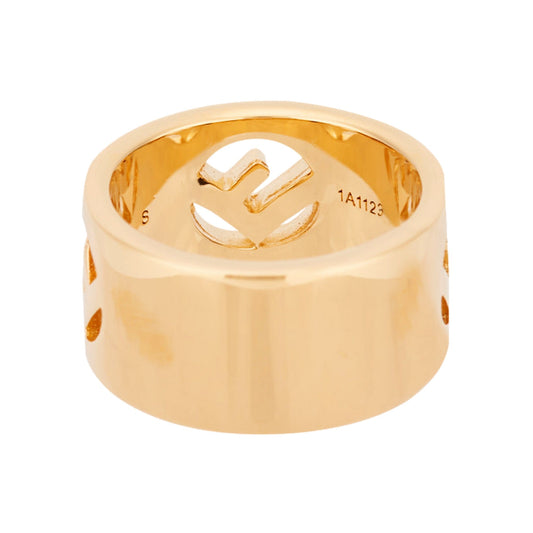 Fendi Wide Band Ring: Gold & Crystal Elegance for Any Occasion - Shop Bags
