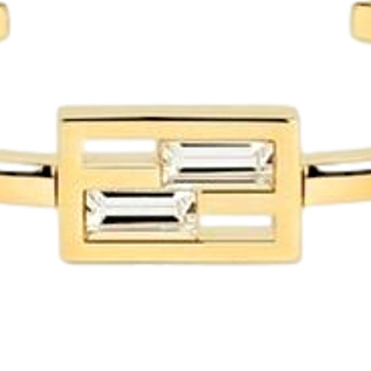 Fendi Women's Bracelet: Elegant Crystal Gold Cuff | Baguette Style - Shop Bags LLC