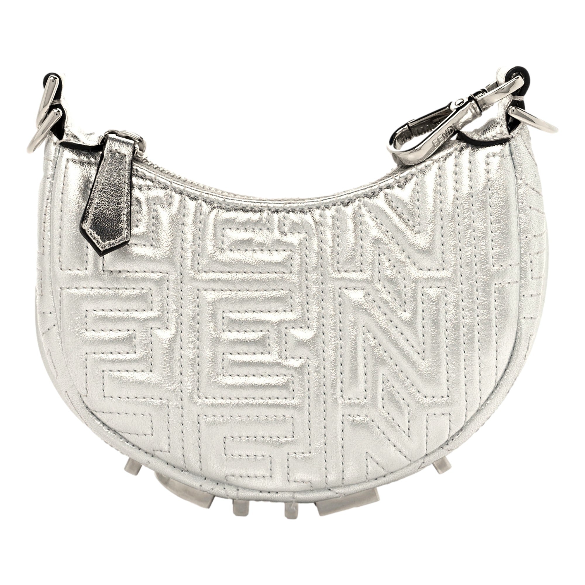 Fendi x Marc Jacobs Silver Hobo Bag - Iconic Fendi Bag Charm -   Shop Bags LLC