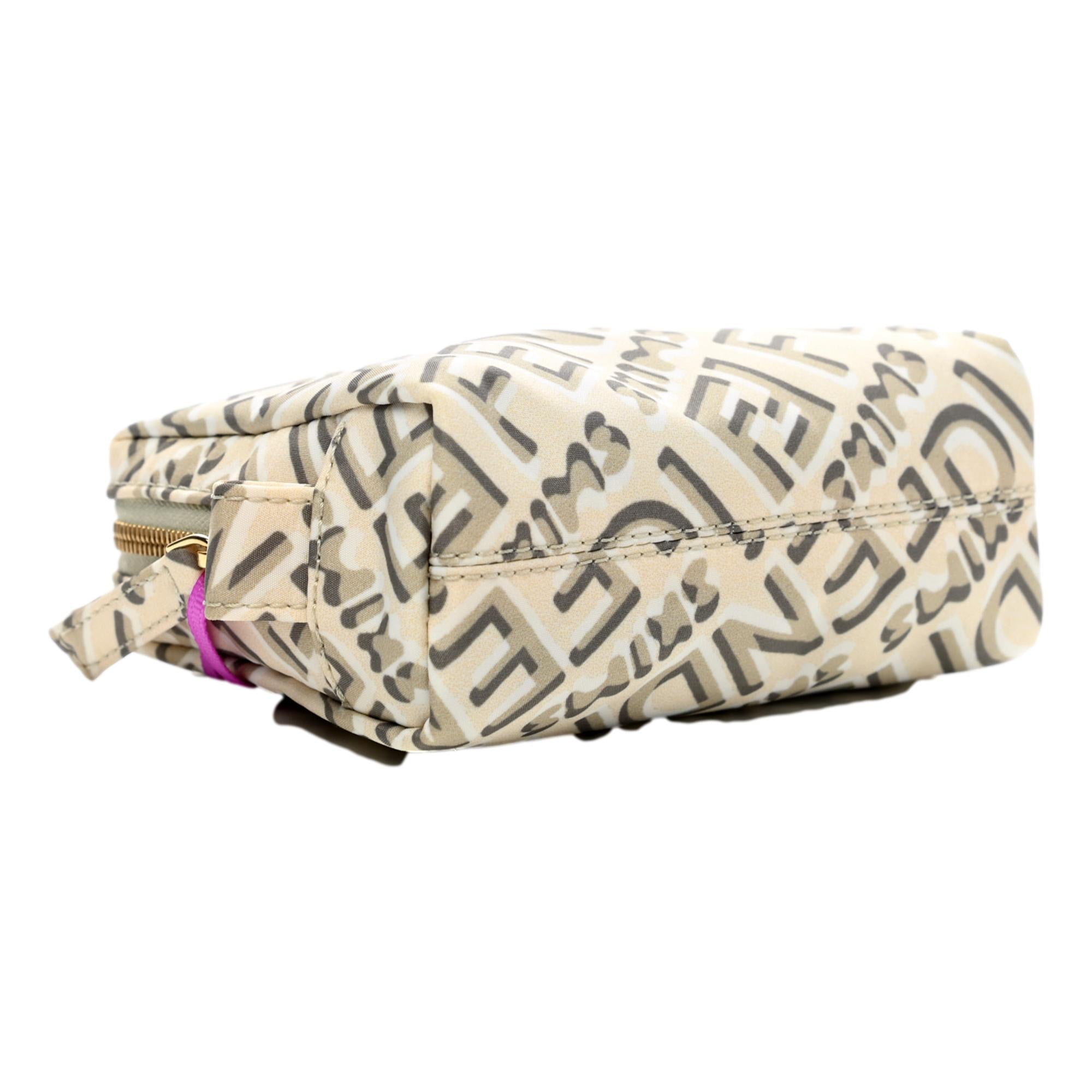 Fendi x Skims Nylon Avorio Small Beauty Pouch -   Shop Bags LLC