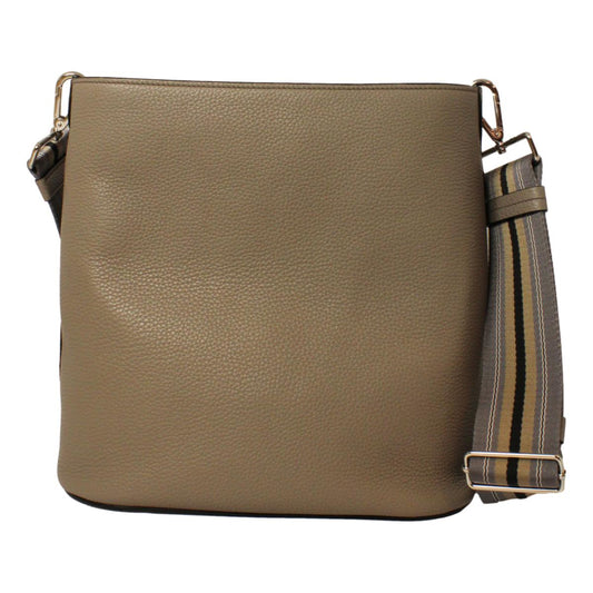 Grey Leather Bucket Bag | Stylish & Versatile | Prada Luxury Accessory - Shop Bags LLC