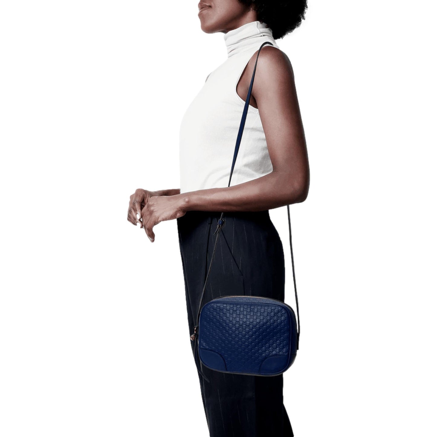 Gucci Bree Crossbody Bag - Elegant Caspian Blue Leather Treasure - Shop Bags