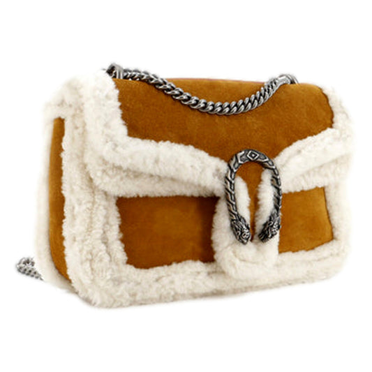 Gucci Dionysus Bag: Luxurious Suede & Shearling Elegance - Shop Bags LLC