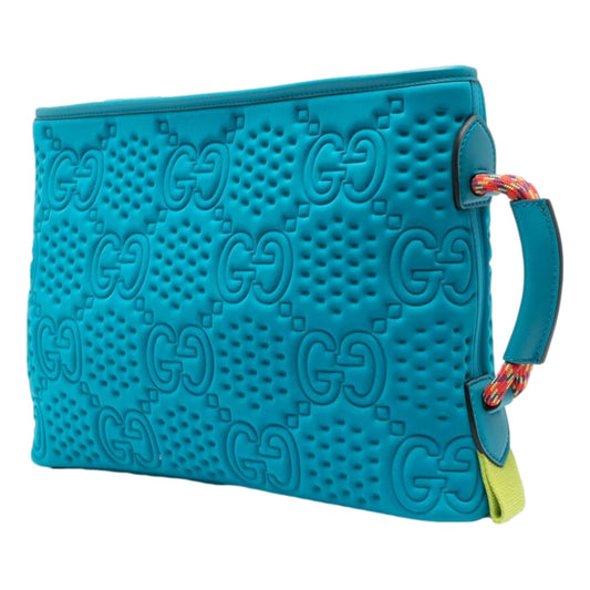 Gucci GG Scuba Pouch Small Clutch Bag Blue - Shop Bags LLC