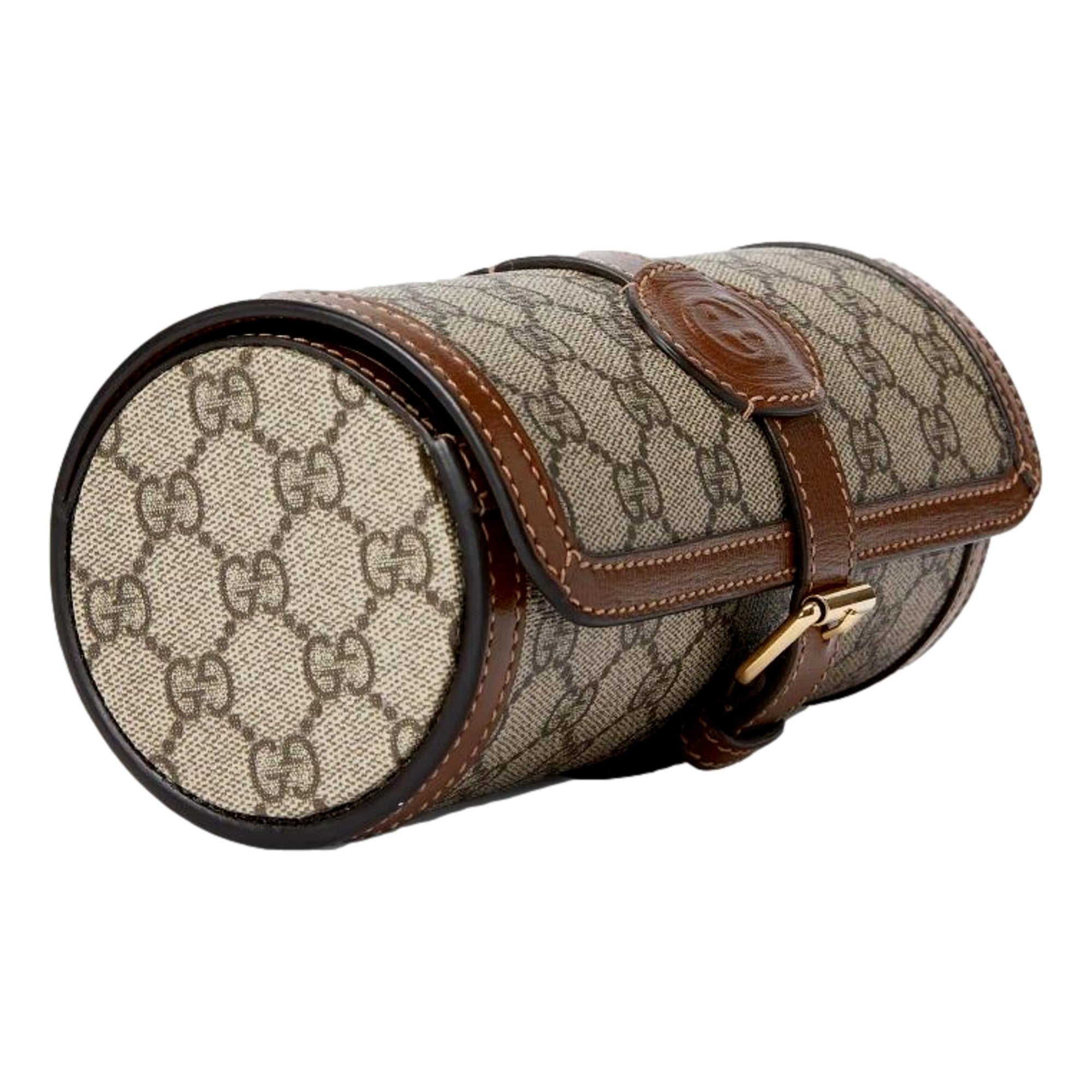 Gucci GG Supreme Canvas Leather Watch Case: Luxury & Protection -   Shop Bags LLC