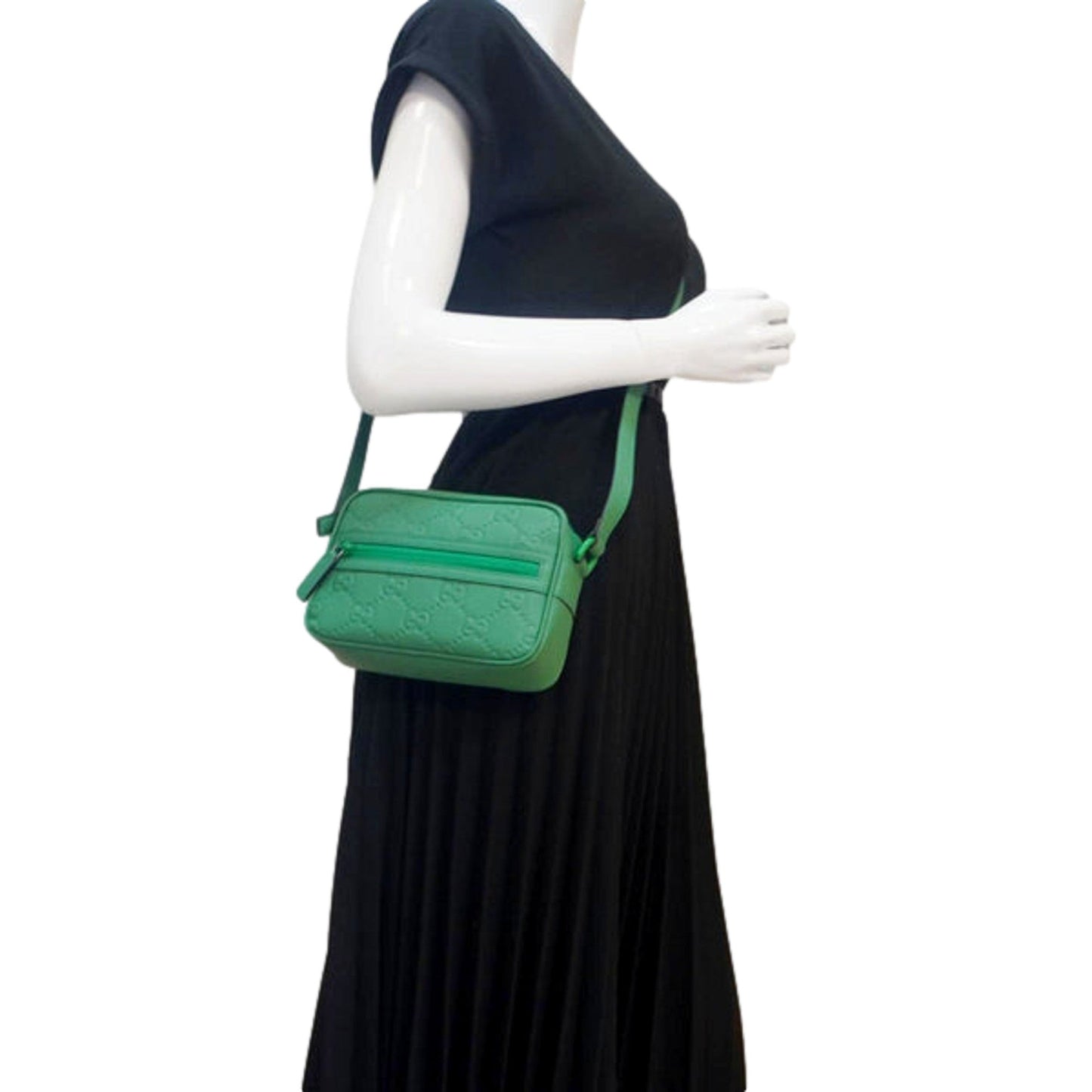 Gucci Green Rubber Camera Crossbody Bag - Luxury Style Accessory - Shop Bags LLC