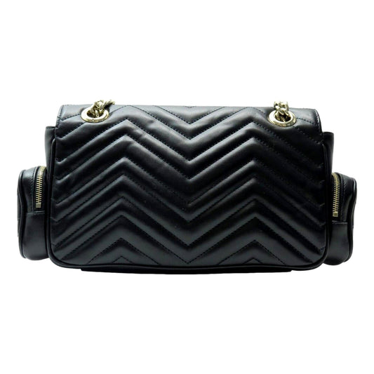 Gucci Marmont GG Black Multi Compartment Black Shoulder Bag Handbags - Shop Bags LLC