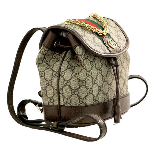 Gucci Ophidia GG Supreme Mini Leather Canvas Backpack - Shop Bags LLC