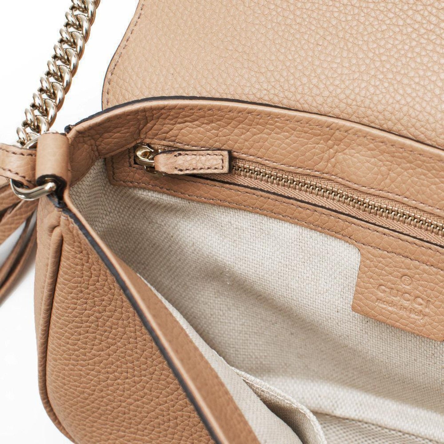 Gucci Soho Disco GG Tassel Beige Crossbody - Elegance Meets Function - Shop Bags LLC