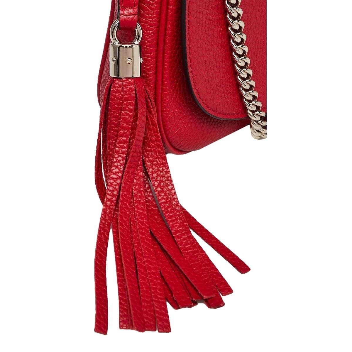 Gucci Soho Disco Red Leather Bag - Stylish Crossbody for Any Occasion -   Shop Bags LLC