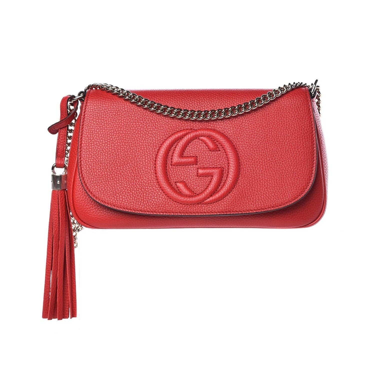 Gucci Soho Disco Red Leather Bag - Stylish Crossbody for Any Occasion -   Shop Bags LLC