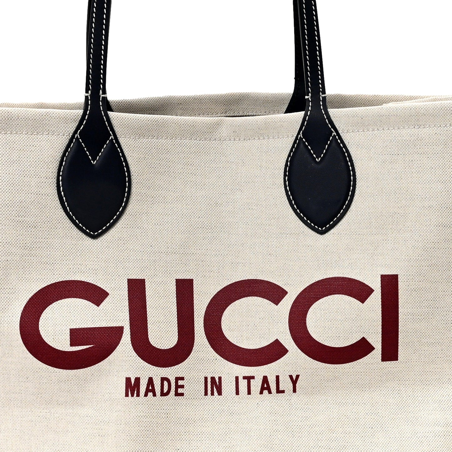 Gucci Supreme Canvas Beige Calfskin Logo Print Large Tote Bag Navy Multicolor - Shop Bags LLC