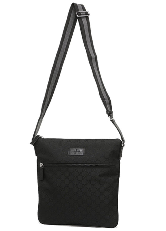 Gucci Unisex GG Black Canvas Messenger Bag - Stylish & Functional - Shop Bags LLC