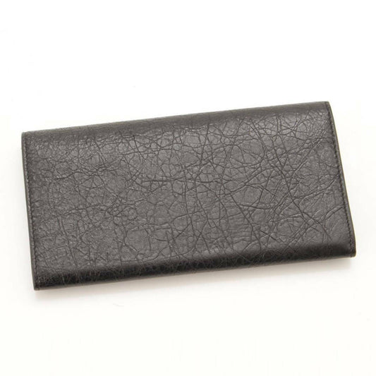 Long Leather Wallet - Grey Balenciaga Elegance with Ample Storage - Shop Bags LLC