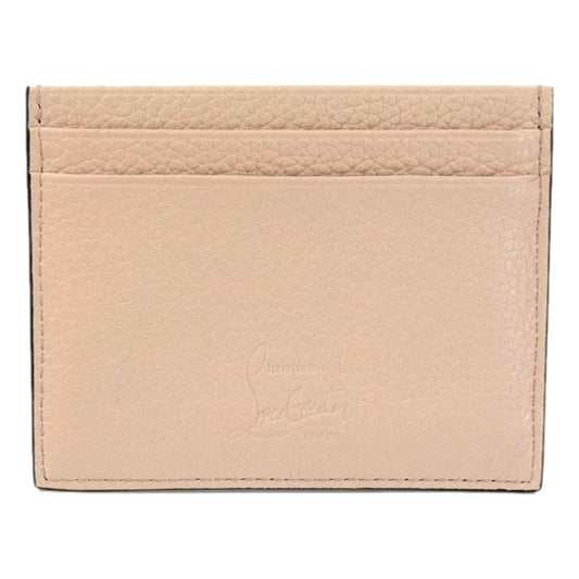 Louboutin Pink Leather Card Holder - Stylish & Elegant Accessory - Shop Bags LLC