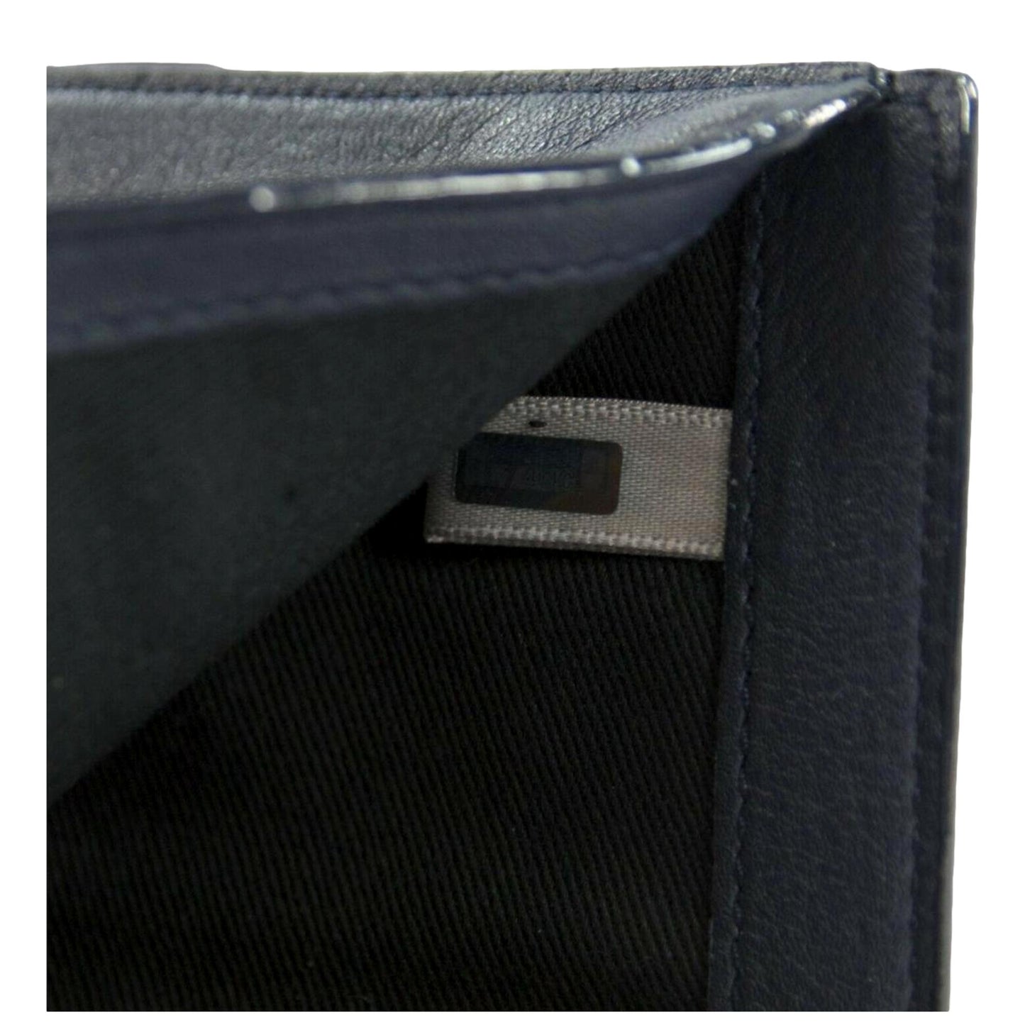 Luxury Trifold Wallet: Jimmy Choo Cheri Dark Blue Leather Wallet - Shop Bags LLC