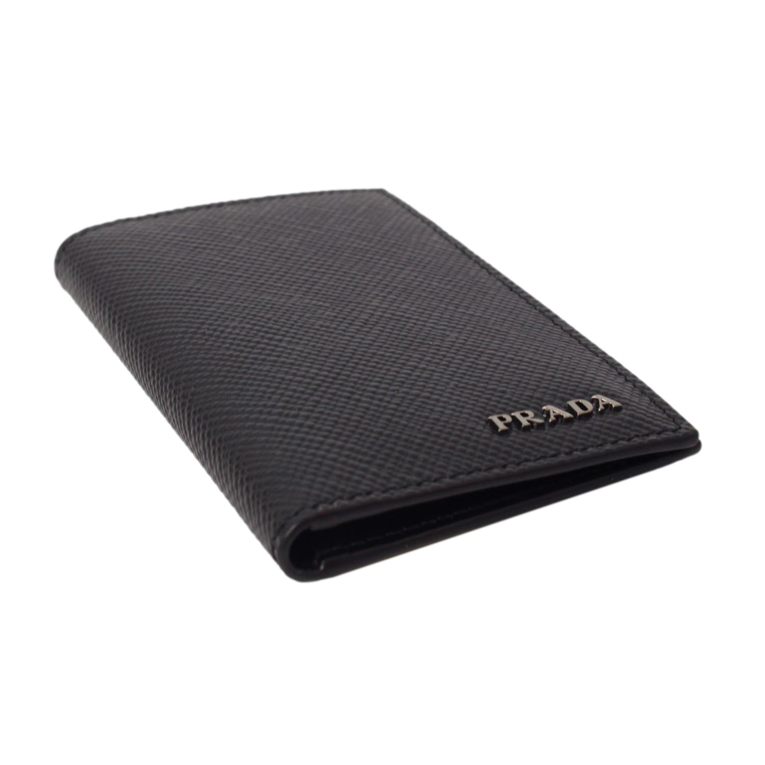 Prada Black Leather Card Holder - Stylish, Compact & Functional Design -   Shop Bags LLC