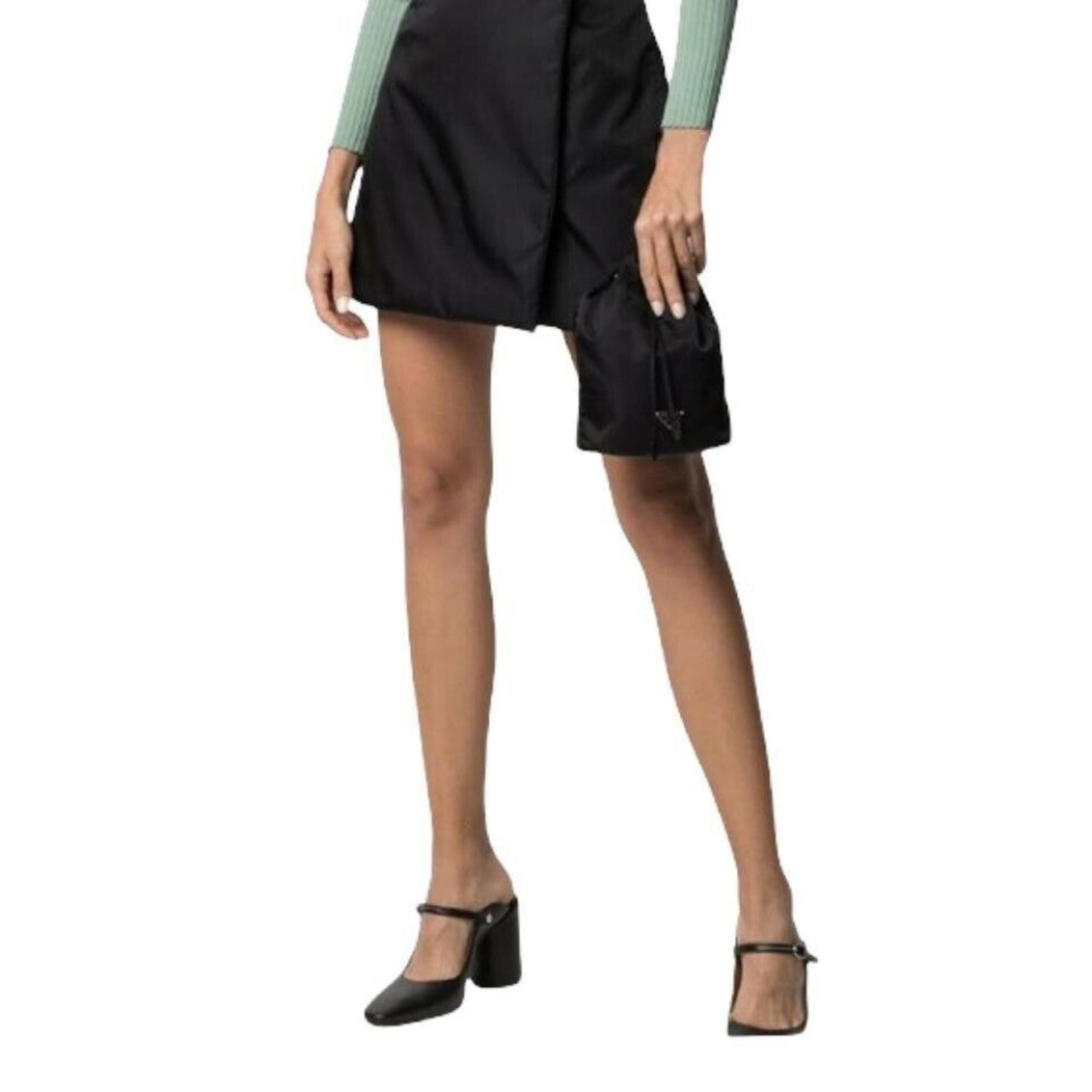 Prada Black Tessuto Nylon Triangle Logo Drawstring Bucket Bag -   Shop Bags LLC