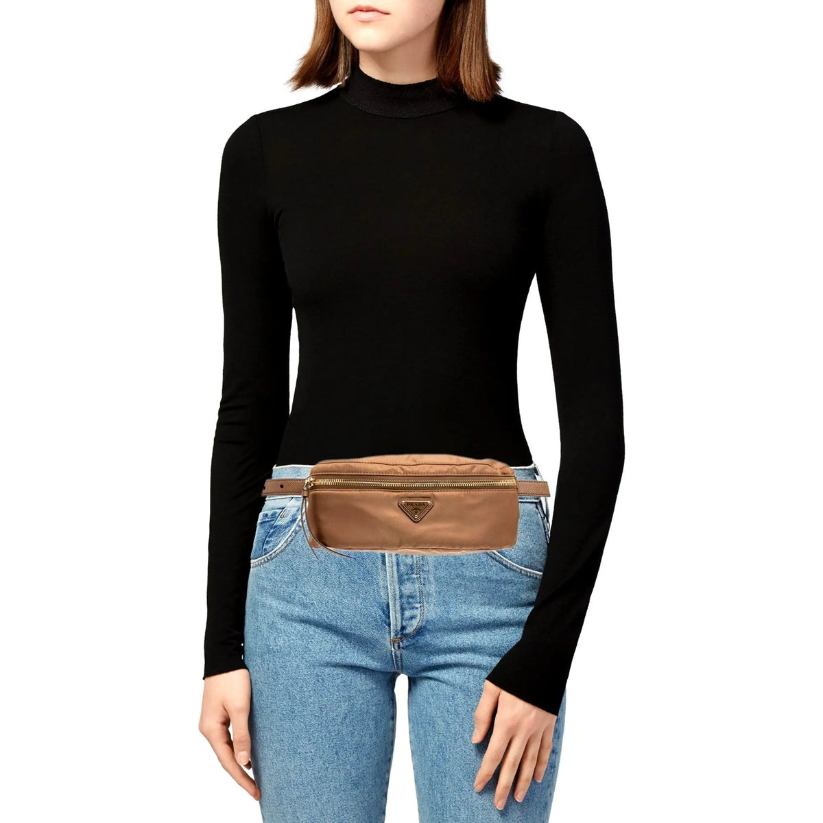 Prada Brown Re-Nylon Saffiano Belt Bag: Elevate Your Everyday