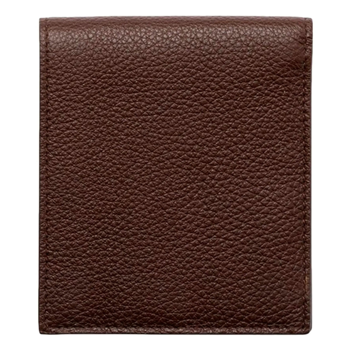 Prada Brown Vitello Daino Triangolo Leather Bifold Wallet