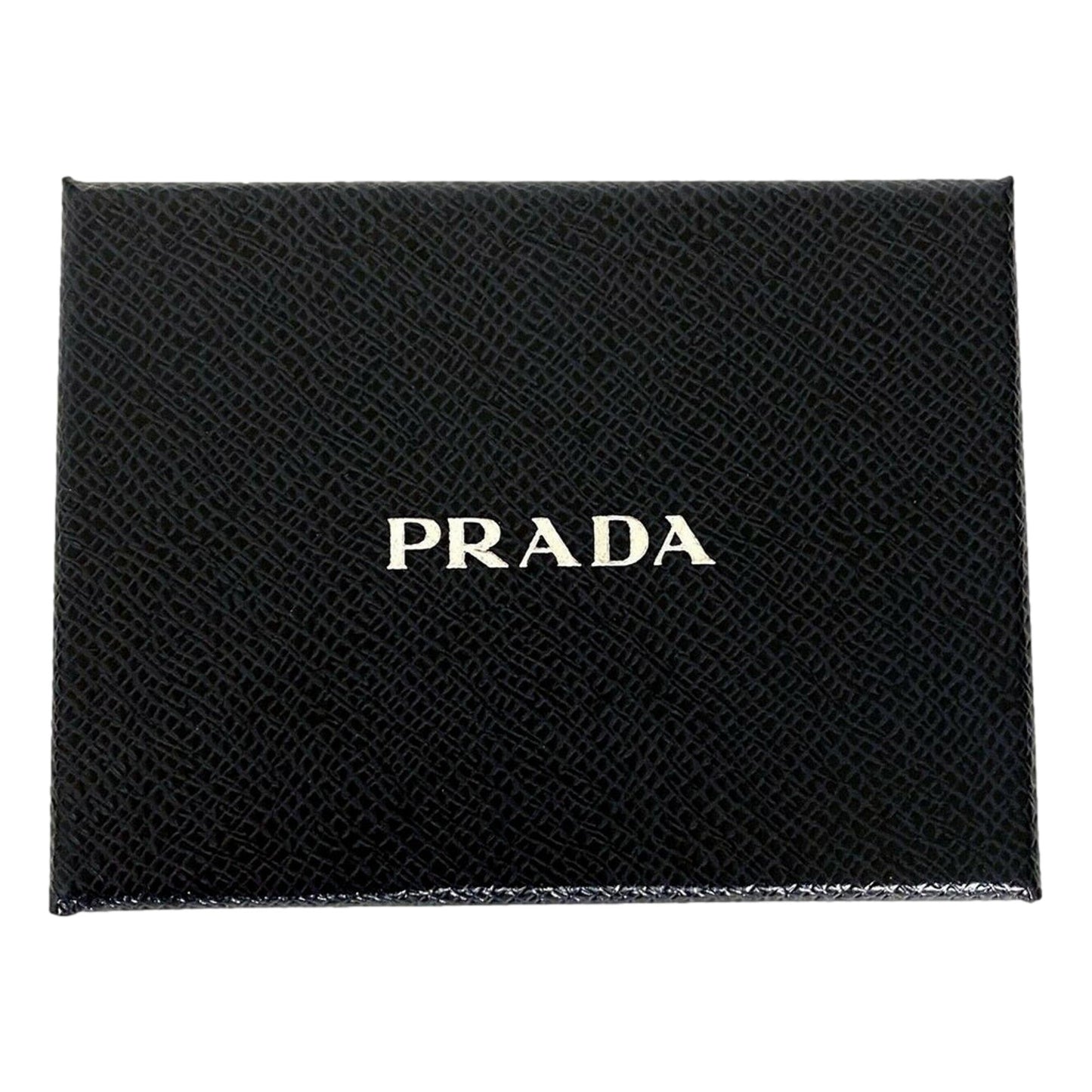 Prada Leather Card Case Wallet - Stylish Blue Card Case with Logo - Shop Bags LLC