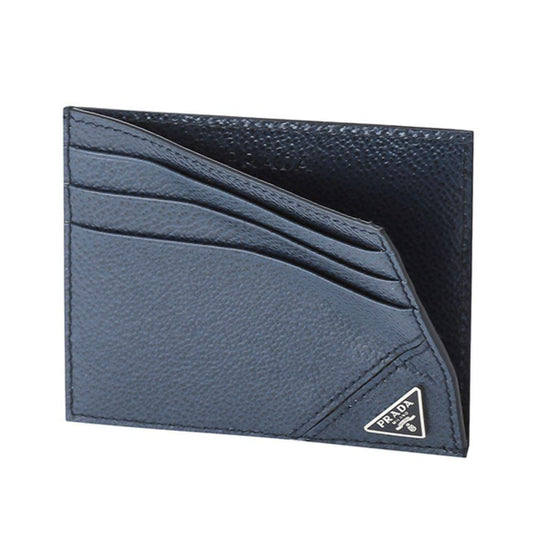 Prada Navy Cardholder Wallet: Sleek Design with Luxury Craftsmanship - Shop Bags LLC