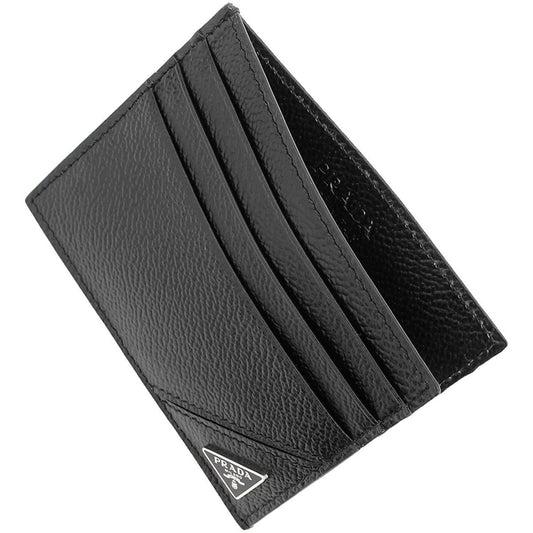Prada Nero Black Leather Card Holder - Luxury & Function Combined - Shop Bags LLC