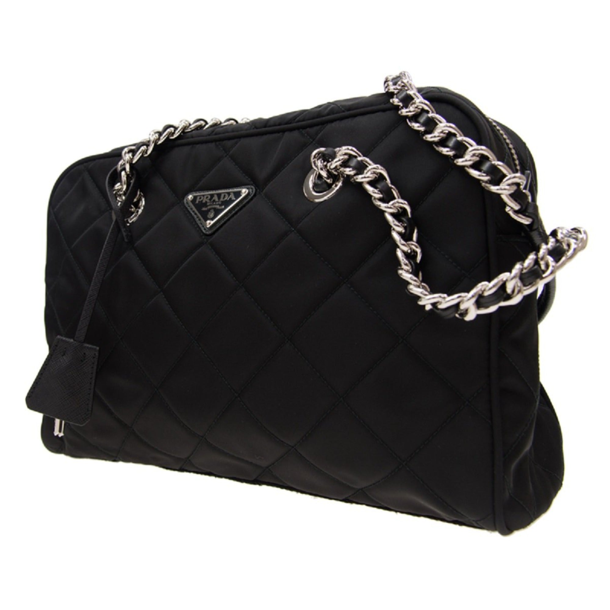 Prada Quilted Black Nylon Shoulder Bag - Luxury & Security Combined -   Shop Bags LLC