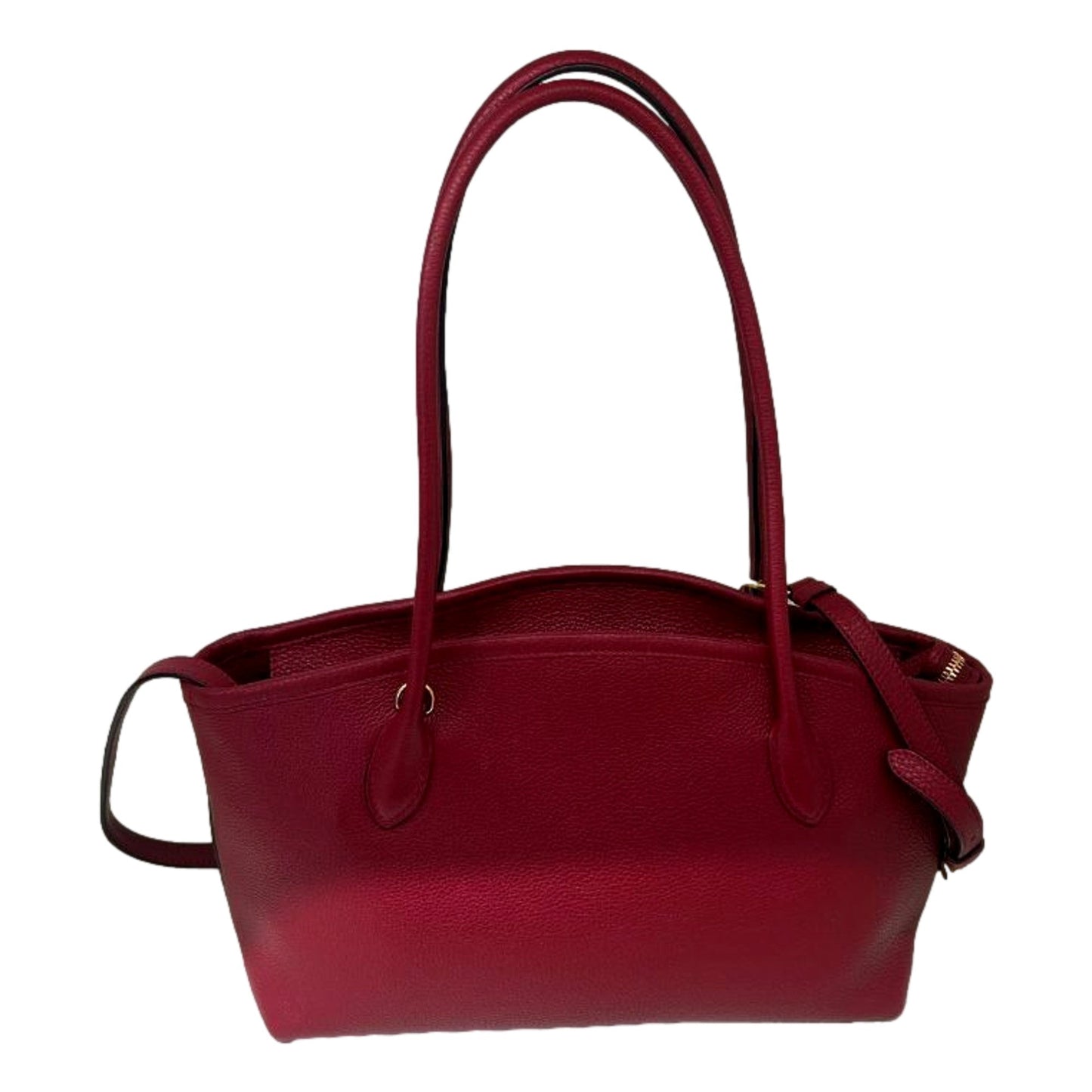 Rubino Red Top Handle Shoulder Bag - Luxury Prada Vitello Phenix - Shop Bags LLC