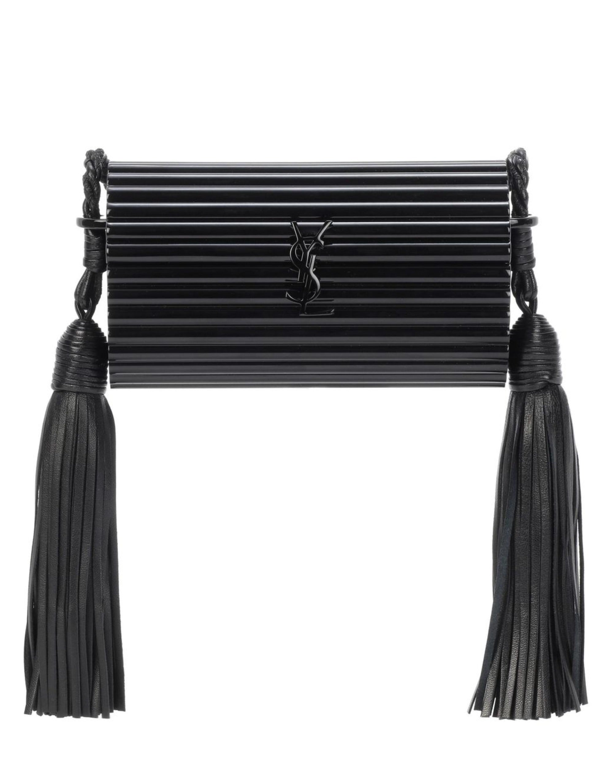 Saint Laurent Black Plexiglass Opium Box Bag - Luxury & Elegance -   Shop Bags LLC