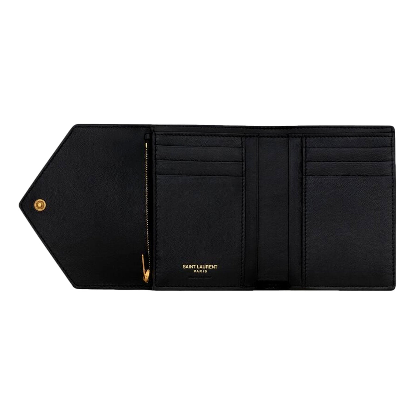 Saint Laurent Gaby Envelope Wallet - Luxury Quilted Lambskin Design - Shop Bags LLC