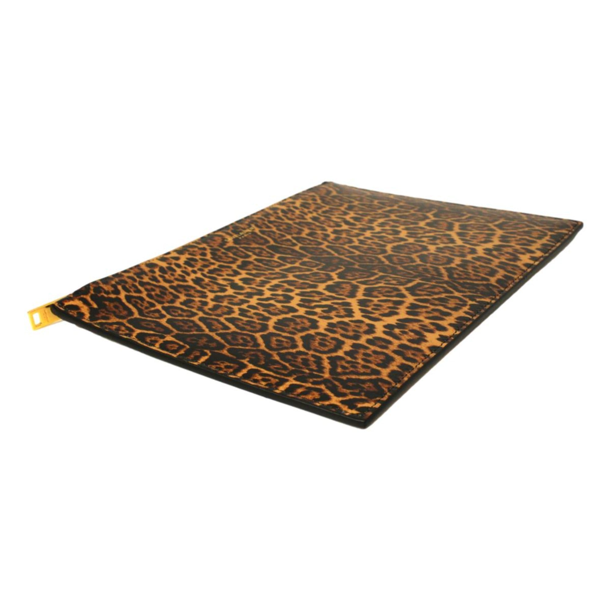 Saint Laurent Leopard Calfskin Medium Pouch: Luxurious Style & -   Shop Bags LLC