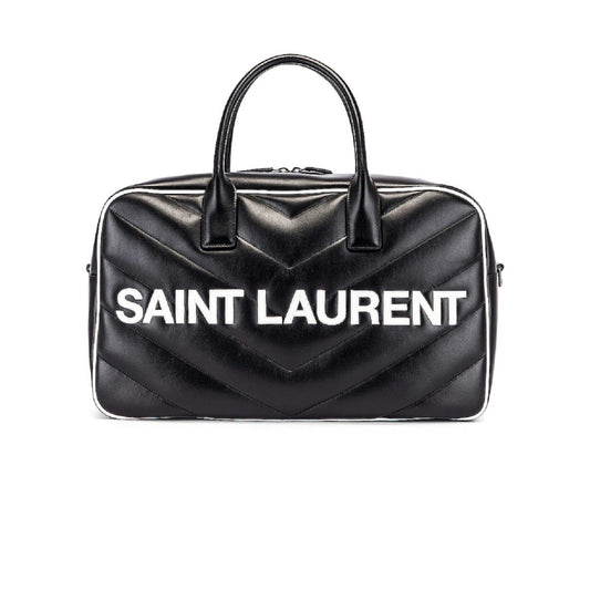 Saint Laurent Miles Black Leather Duffel - Stylish & Functional Bag - Shop Bags LLC