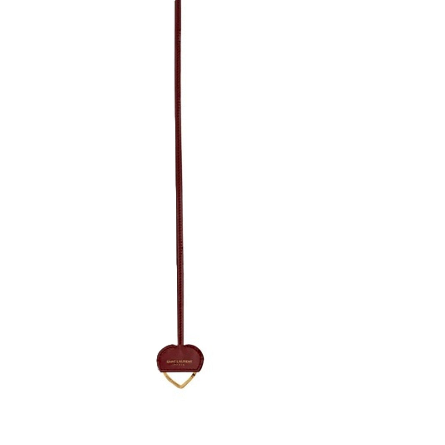 Saint Laurent Opyum Red Patent Leather Heart Keyring Necklace - Shop Bags