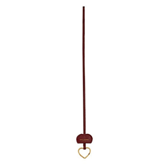 Saint Laurent Opyum Red Patent Leather Heart Keyring Necklace - Shop Bags